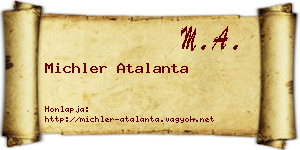Michler Atalanta névjegykártya